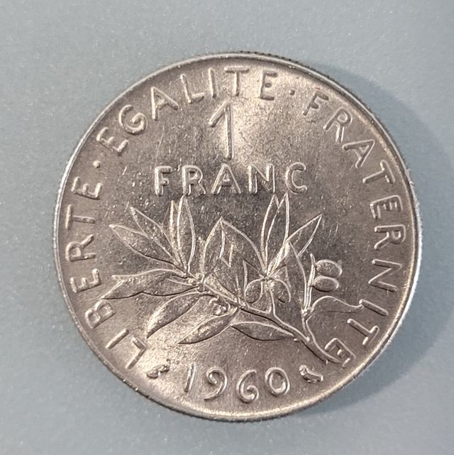 Moneda de un franco de 1960