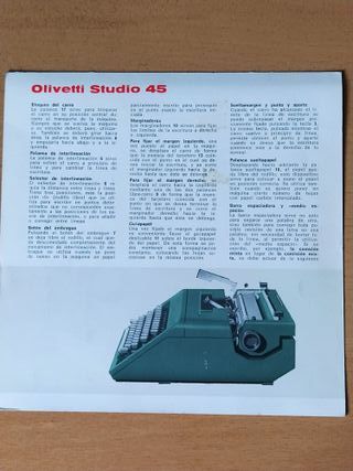 Instrucciones máquina de escribir