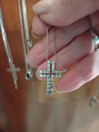 Lotto di 9 collane con pendenti argento