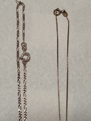 Lotto di 9 collane con pendenti argento