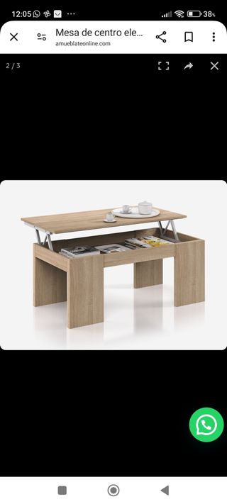 Mesa elevable roble canadian 1640