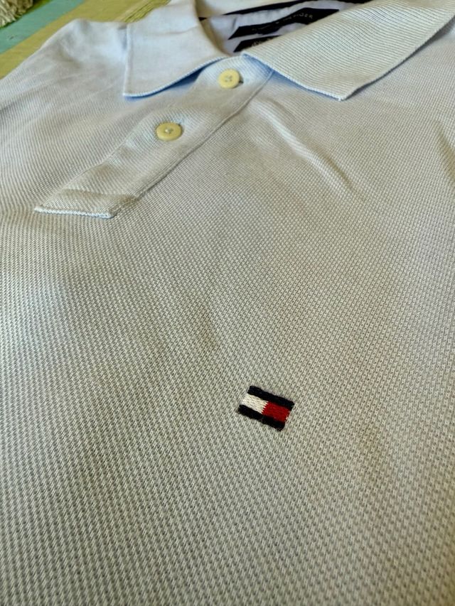 Polo Tommy Hilfiger manga larga talla M slim fit