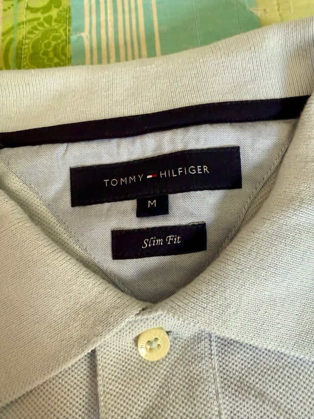 Polo Tommy Hilfiger manga larga talla M slim fit
