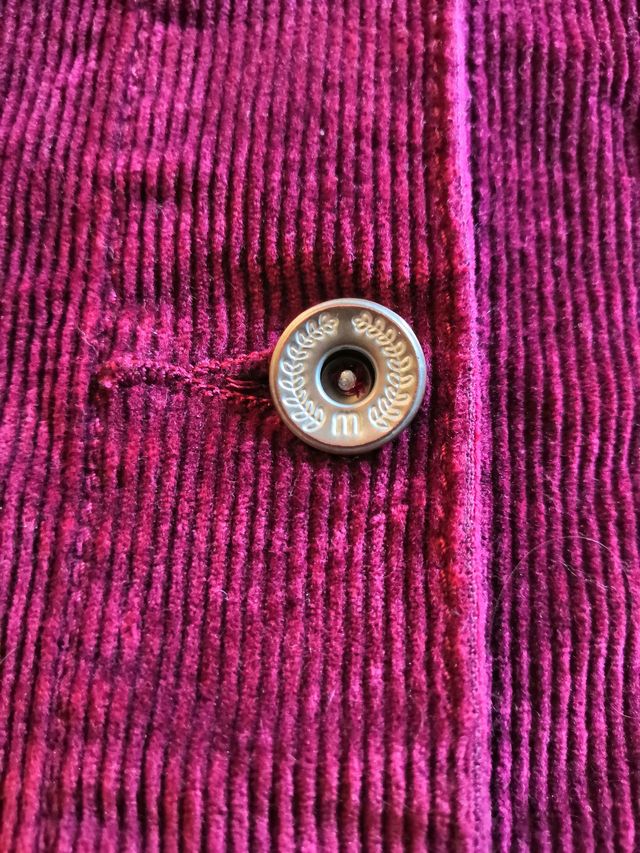 Falda de pana granate