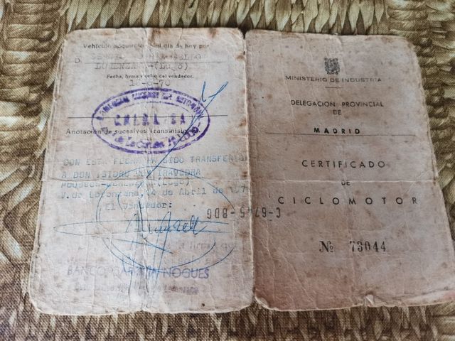 Vespino 1970 Con Documentación