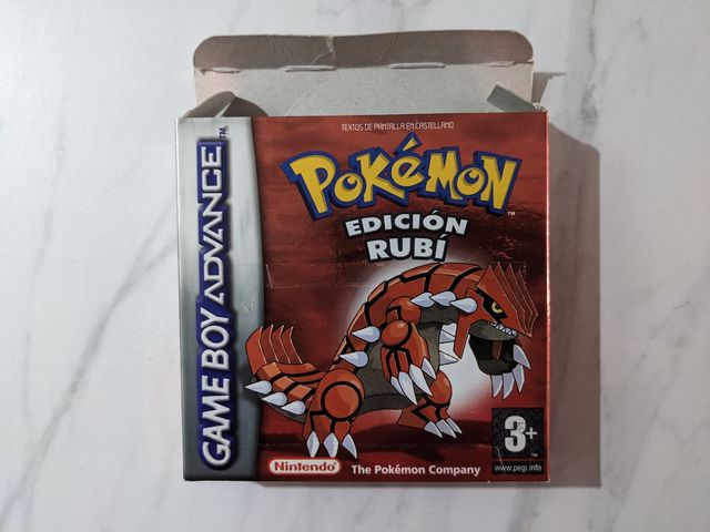 Caixa Avançada Pokémon Ruby Game Boy