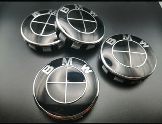 Tapabuje centro rueda llanta BMW negro full 68mm