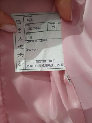 Giacca in vera pelle rosa donna