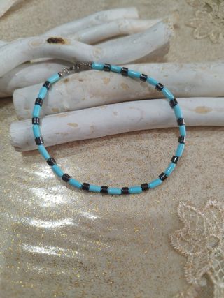 Bracciale uomo con ematite argento