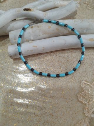 Bracciale uomo con ematite argento