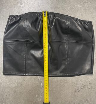 Top imitación piel en talla Única