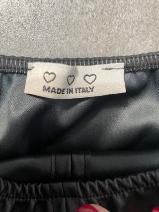 Top imitación piel en talla Única