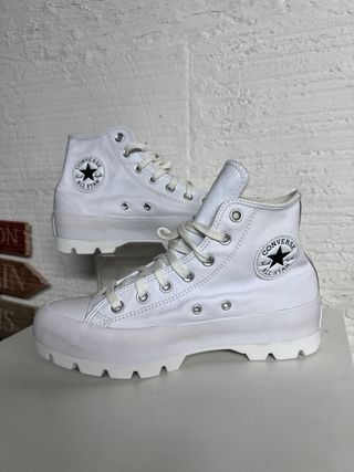 Zapatillas CONVERSE PIEL BLANCA T. 39 UNISEX