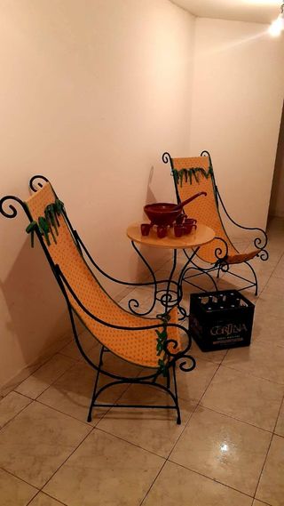 Juego de forja artesanal para jardín 