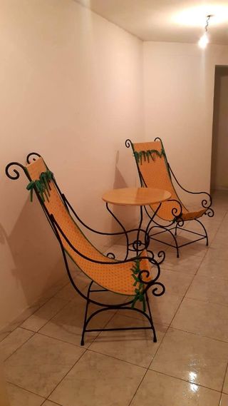 Juego de forja artesanal para jardín 