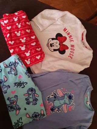 Lote pijamas Minnie-Stitch 5-6 años