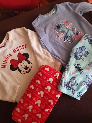 Lote pijamas Minnie-Stitch 5-6 años