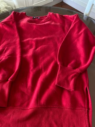 Sudadera roja mujer