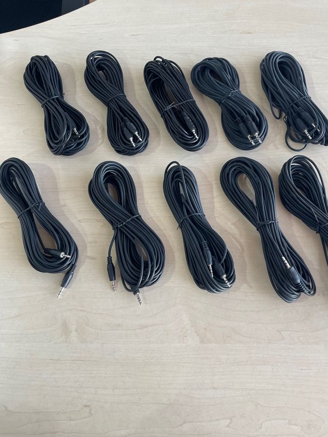 Cable minijack 3.5mm longitud 10 metros