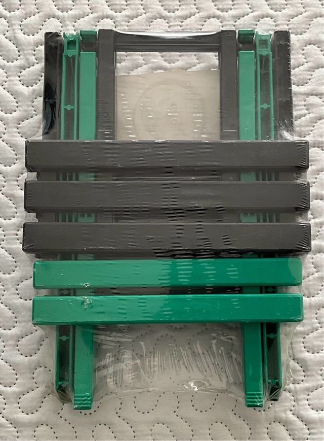 *️⃣MINI TABURETE PLEGABLE. PRECINTADO.MADE IN FRAN