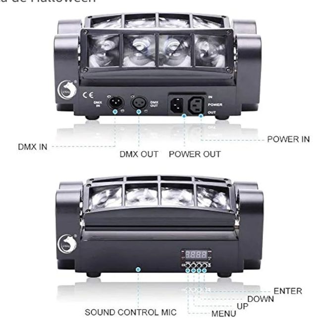 2 UKing Stage Spider Lights DMX512 luces DJ