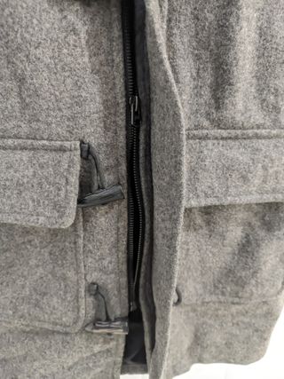 Trenca hombre Zara Man (Talla S) gris 60% lana