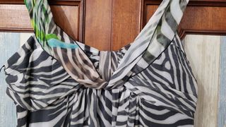 Vestido largo de fiesta en animal-print