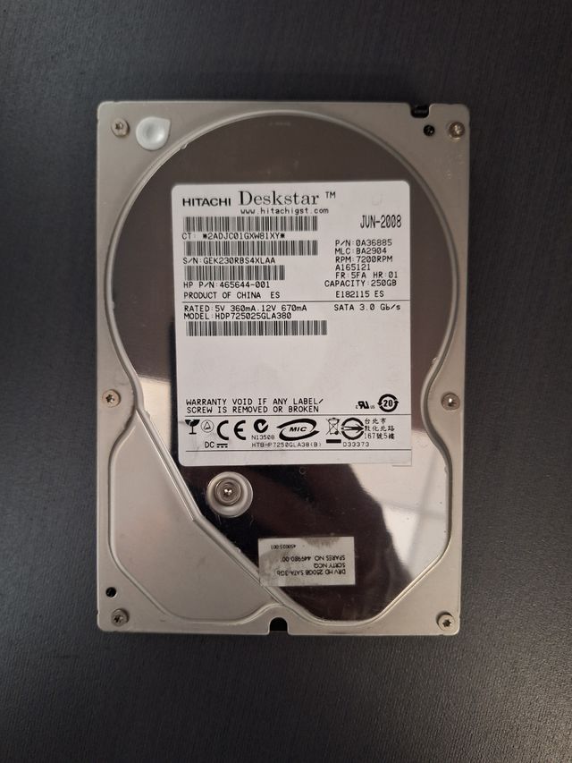 Disco duro Hitachi 250GB