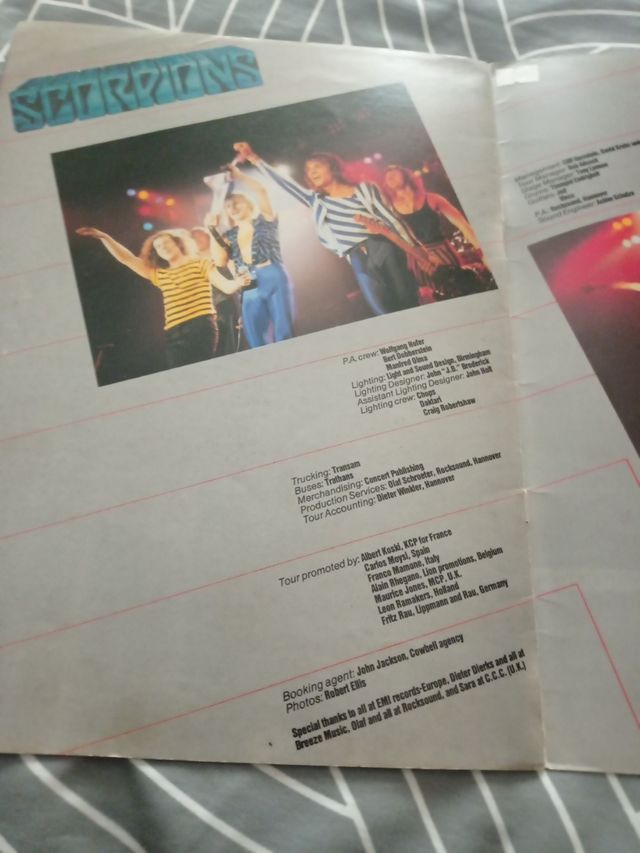 Scorpions tour pograma 82