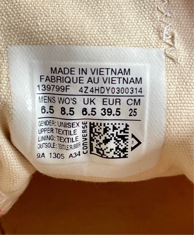 Converse naranja flúor unisex. N 39’5