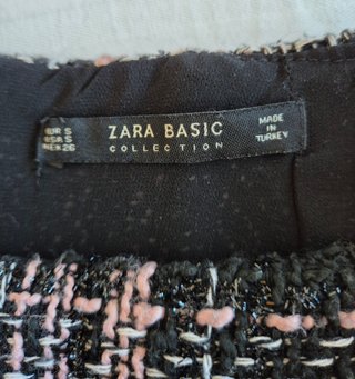 Minifalda tweed con encaje