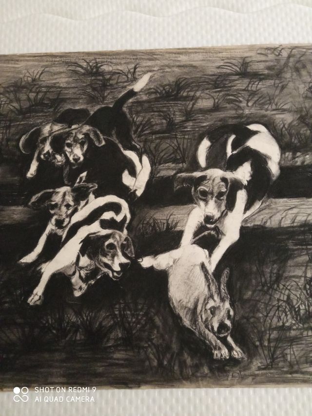 Disegno a carboncino G.Arcangioli