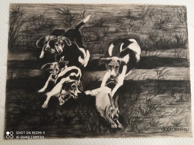 Disegno a carboncino G.Arcangioli