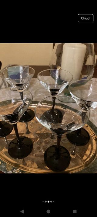 Sei calici luninarc da cocktail