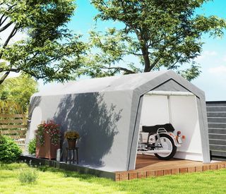 Carpa de Almacenamiento Exterior 3x6 m con Tela PE