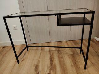Mesa Escritorio de metal-vidrio