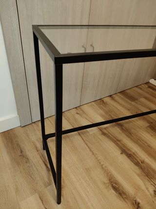 Mesa Escritorio de metal-vidrio