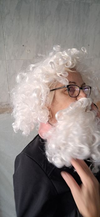 Peluca y barba blanca 