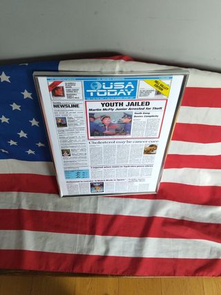 Portada usa today enmarcada