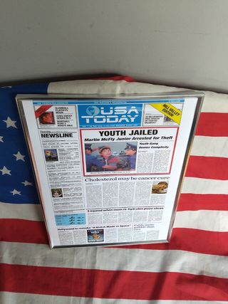 Portada usa today enmarcada