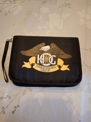 Cartera documentacion harley davidson parche y pin