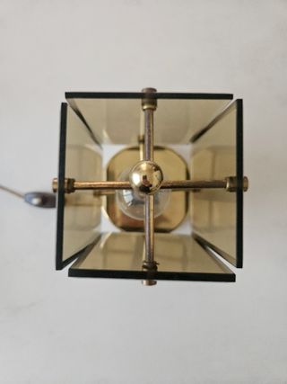 Lampada vintage in vetro e ottone