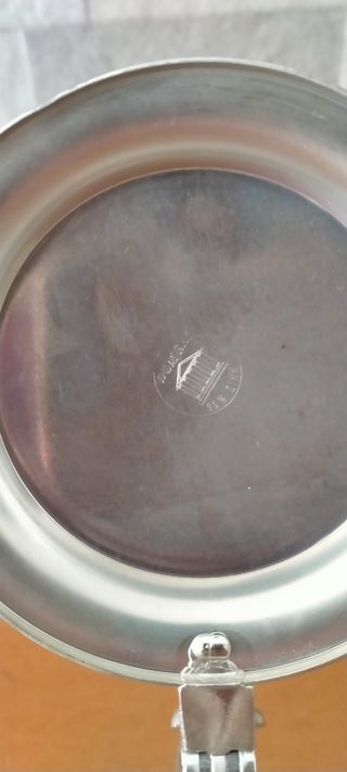 Boccale birra vintage vetro-peltro 0,5