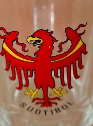 Boccale birra vintage vetro-peltro 0,5