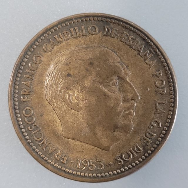 Moneda de 2,5 pesetas de 1954