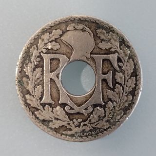 Moneda francesa de 10 céntimos de 1922