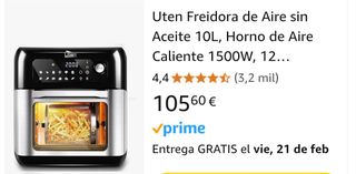 Freidora de aire Uten
