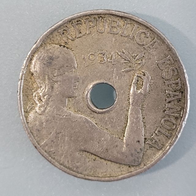 25 céntimos de la II República de 1934
