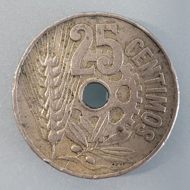 25 céntimos de la II República de 1934