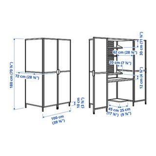 BRÄNNBOLL espacio gaming gris claro/blanco 100x72